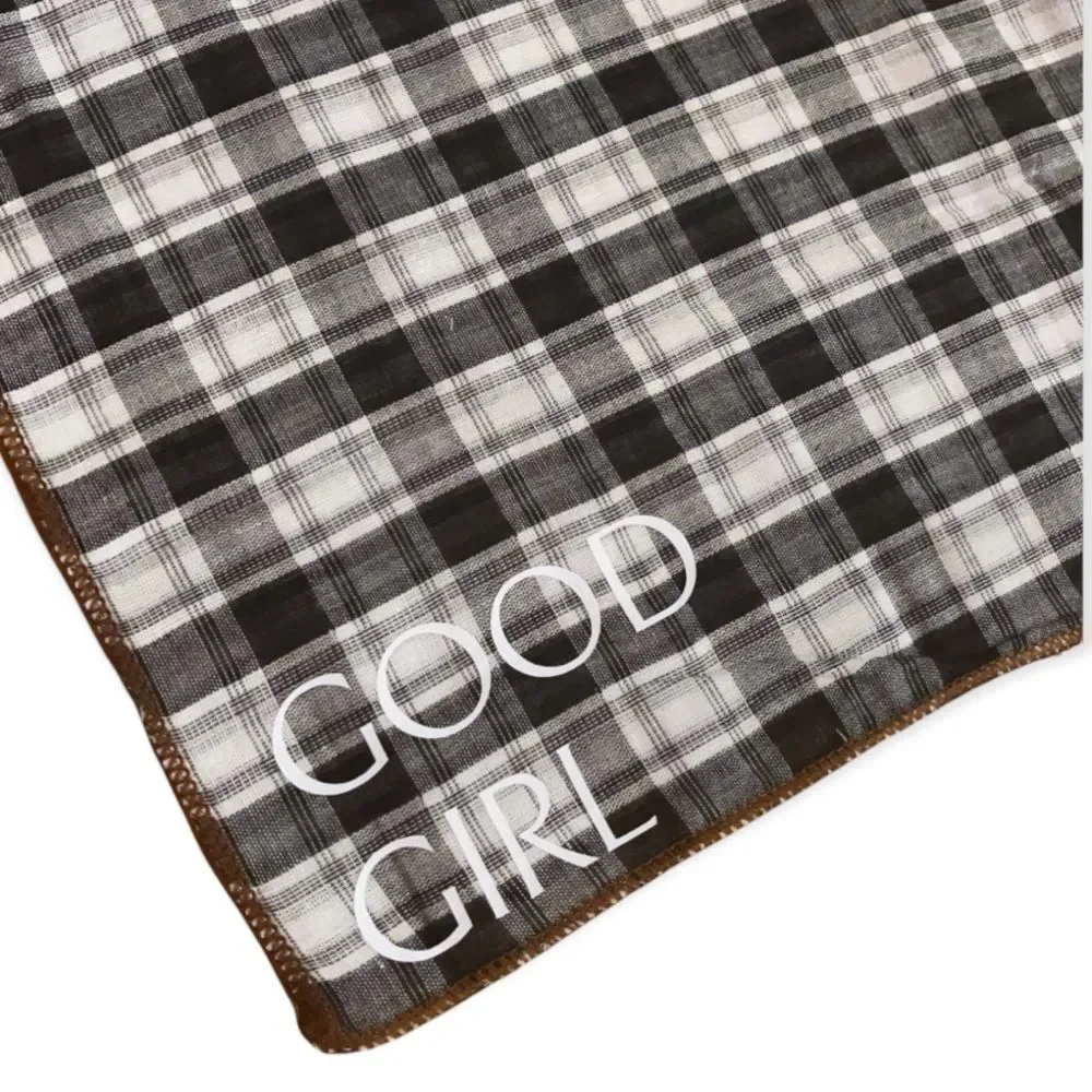 NWT Wool + Pepper Co. Good Girl Reversible Flannel Dog Bandana